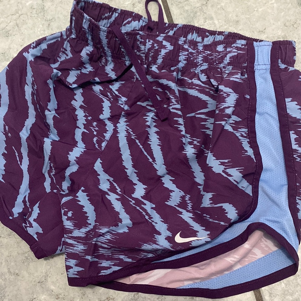 blue and purple nike shorts
